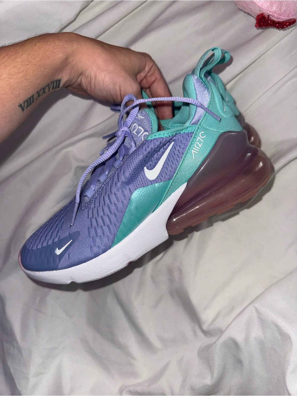 Nike Air Max 270 Women's Sneakers in Lavender, Teal & Rose